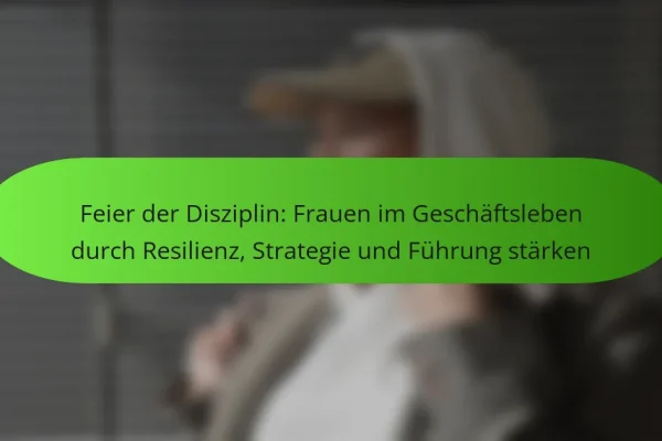 Feier der Disziplin: Frauen im Geschäftsleben durch Resilienz, Strategie und Führung stärken